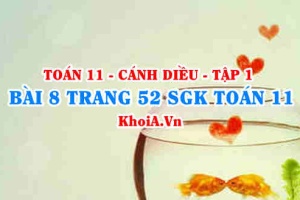 Bài 8 trang 52 SGK Toán 11 tập 1 Cánh Diều
